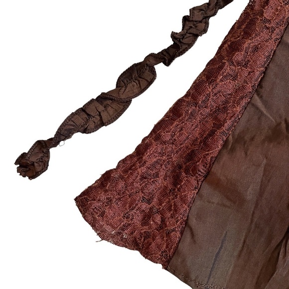JANE & John A-Line Midi Skirt Lace Ruffle Details Shimmery Copper Style … - Picture 11 of 17